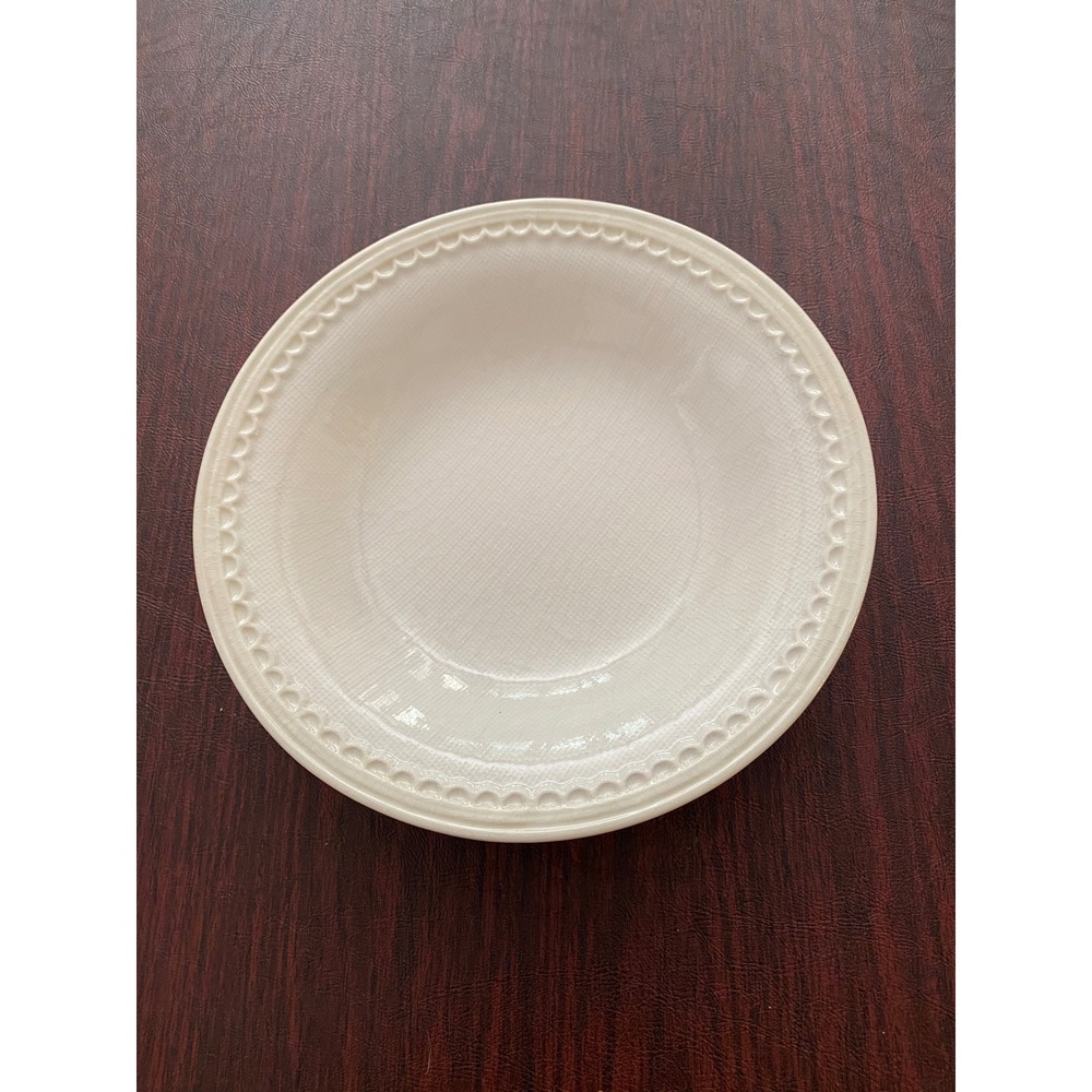 Lenox Linen Closet Cream White Scalloped Rim Textured 9.25" Pasta Bowl
